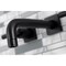 Kingston Brass KS6120CML Two-Handle Wall Mount Bathroom Faucet, Matte Black KS6120CML - alternate 3